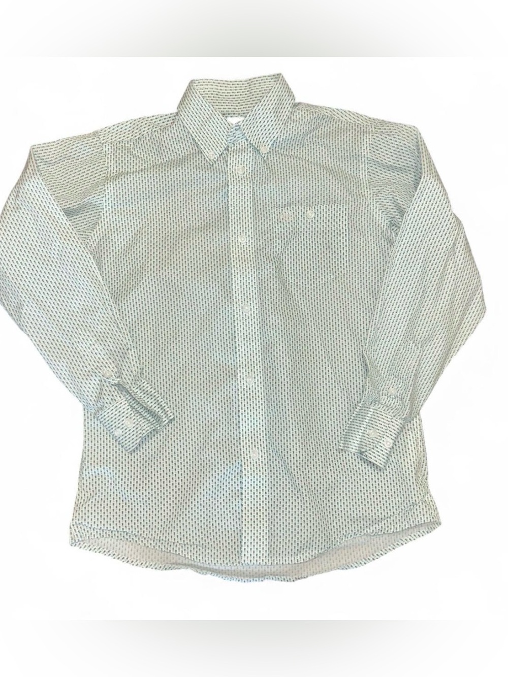 Wrangler Long-Sleeve Patterned Dress Shirt - Boys Large